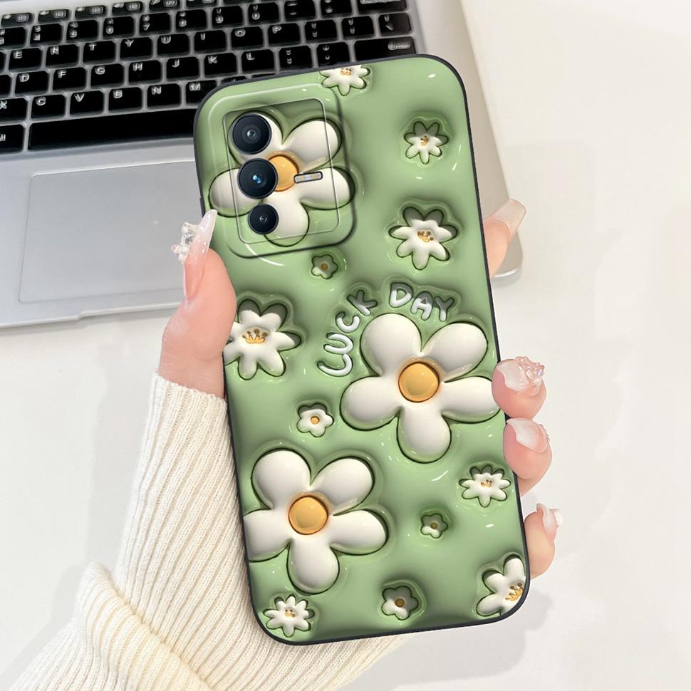 For Vivo V23 5G Case Soft Silicone Cute Patterned Cover Phone Cases For Vivo V 23 V23 V2130 V2303 Back Cover Funda ShockProof