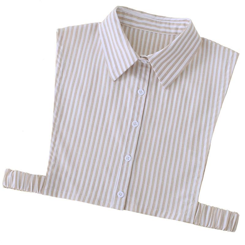 Saisonale Dekoration Falscher Kragen Damen Gestreifter Hemdkragen Baumwolle Falscher Kragen Frühling und Herbst Vielseitiger Professioneller Falscher Kragen