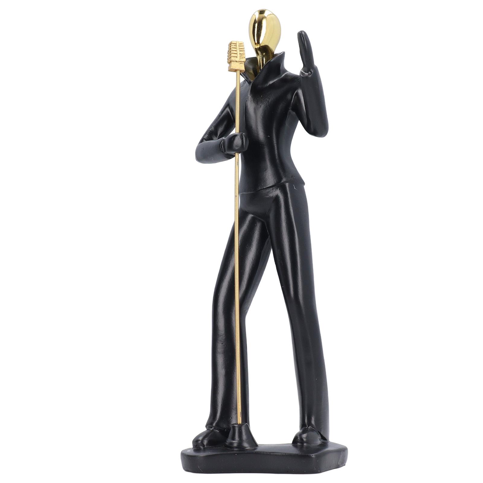 

Band Figure Statue Stable Resin Musical Figure Sculpture Exquisite Craftsmanship Decorative Musician Figurine for Cafe