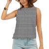 Women’s Sleeveless Plaid Relaxed Fit Tank Top Casual Lightweight Checkered Pattern Blouse for Everyday Wear