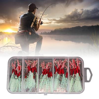 50Pcs Fishing Assist Hook Fishhook Saltwater Assist Jigging Hook Slow Quickly Fall Jigs Fishing Hook for Saltwater