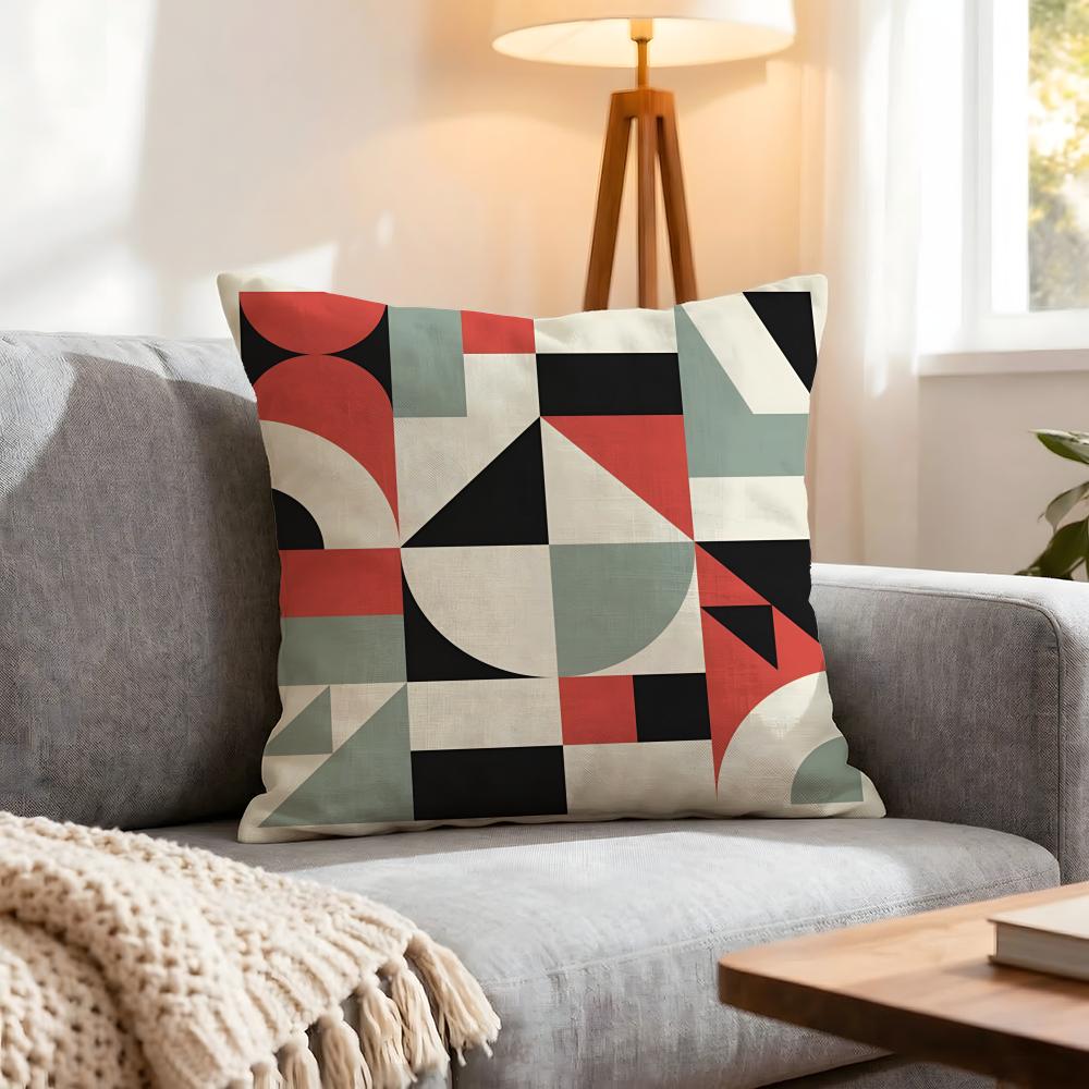 Pattern Bauhaus Geometry Cushion Cover Pcs Decorative Covers Soft Cushion Case for Sofa Couch Decor x x Pillowcases