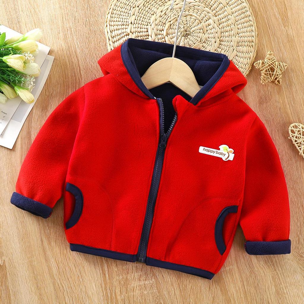 Fleece-Lined Hooded Sweatshirt for Toddlers - Boys & Girls Autumn/Winter Collection