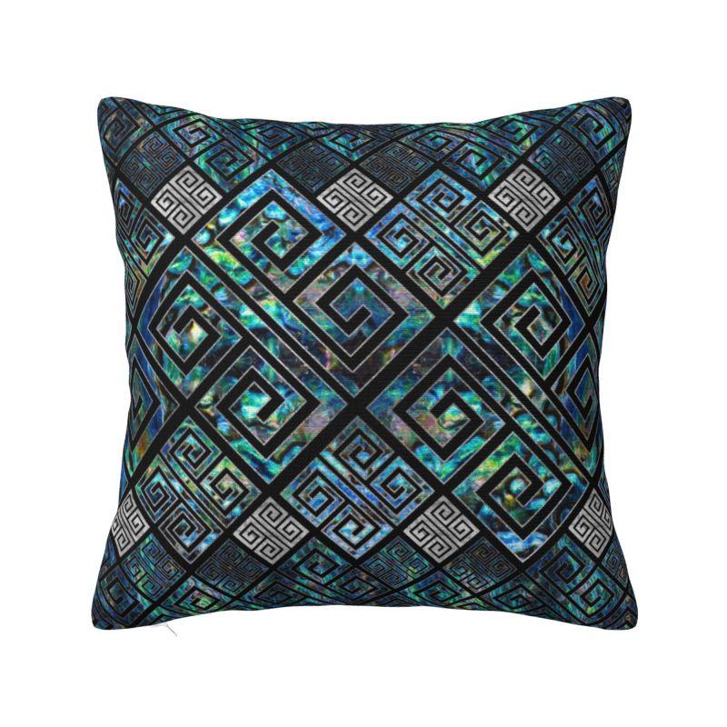 Luxury Greek Meander Black And Beige Design Cushion Cover for Sofa Soft Pillow Case Home Decorative
