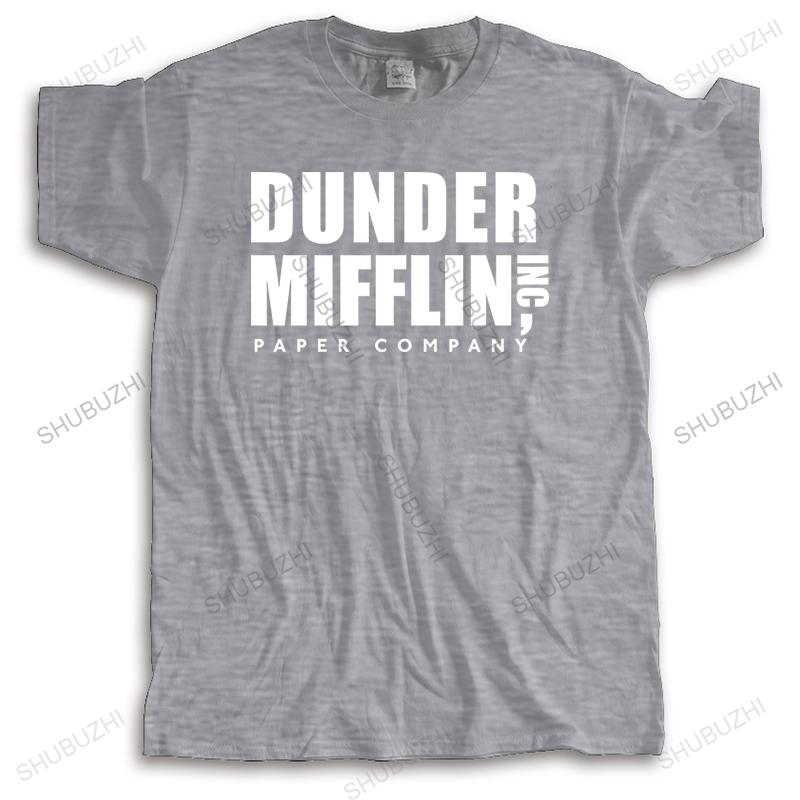 New fashion t-shirt cotton tees Man crew neck t shirt Dunder Mifflin brand top tees unisex teeshirt cotton tshirt for boys