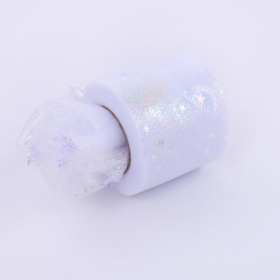 Tulle Roll 6CM*25 Yard Illusory Glitter Sequin Tear-resistant DIY Craft Wedding Decor Reusable Baby Shower Skirt Lace Yarn Roll Party Favors