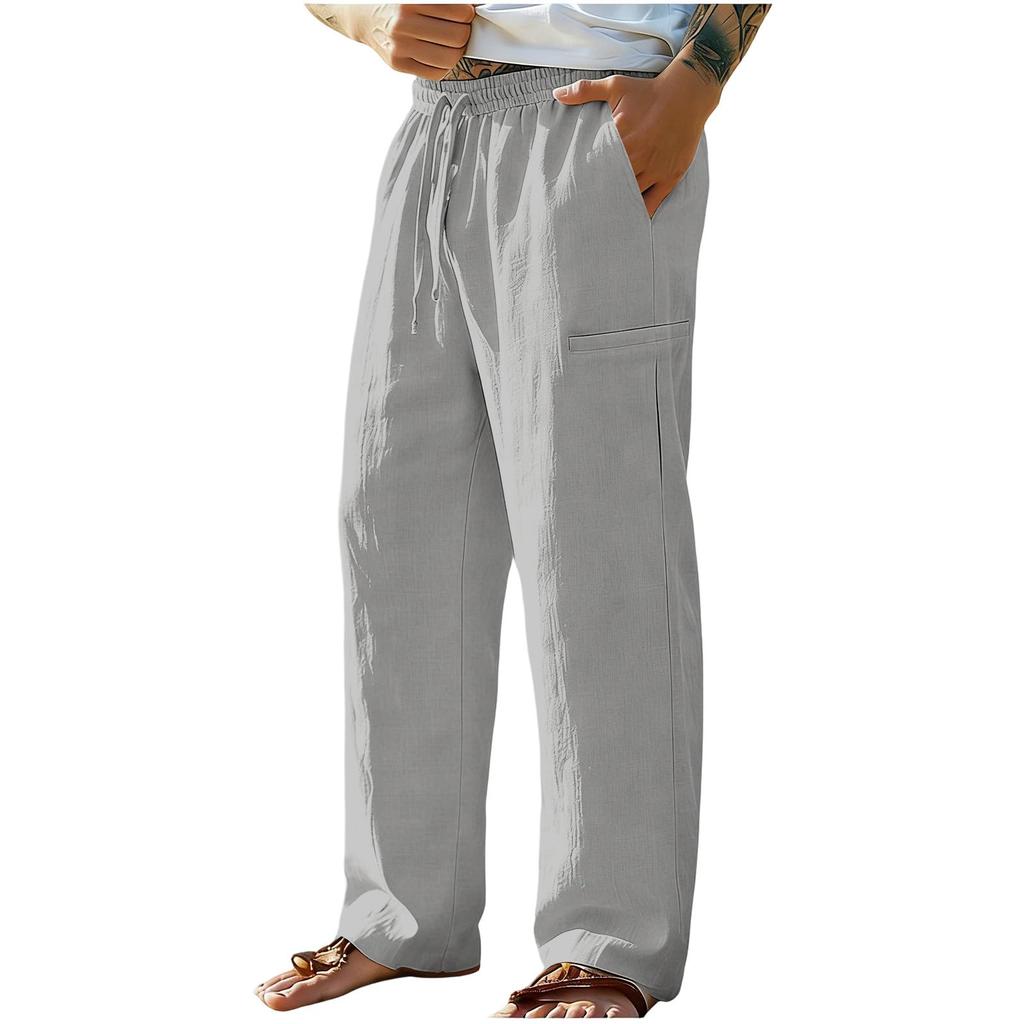 Herren Arbeitsjeans Leinenhosen Herren Freizeit Lockerer Schnitt Herren Cargohosen Chinos Hosen Herren für den täglichen Gebrauch