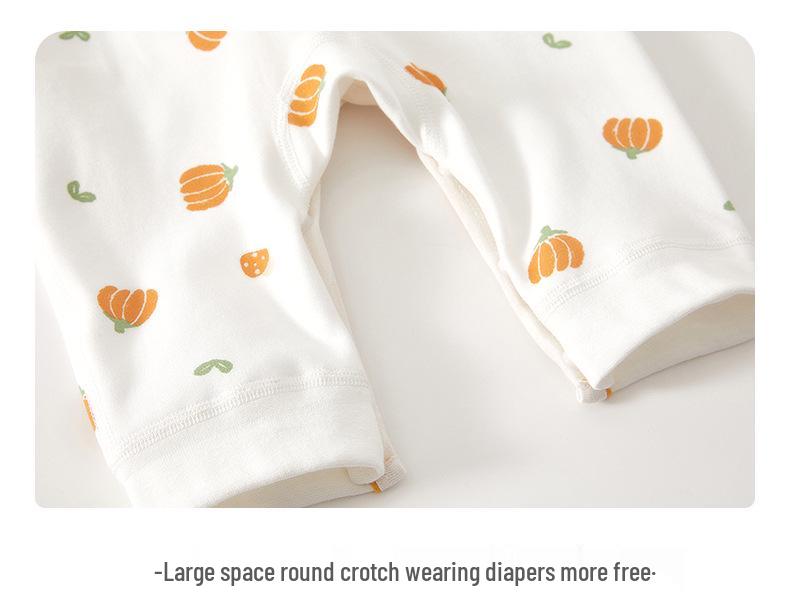 Baby Cotton Bodysuit: All-Season, Side Snap, Long Sleeve Homewear & Outdoor Crawling Outfit