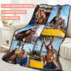 1pc Customized Blanket Your Design Logo Family Photo Print Warm Smooth Blanket Custom for Lover Dad Mom for Winter New Year Gift