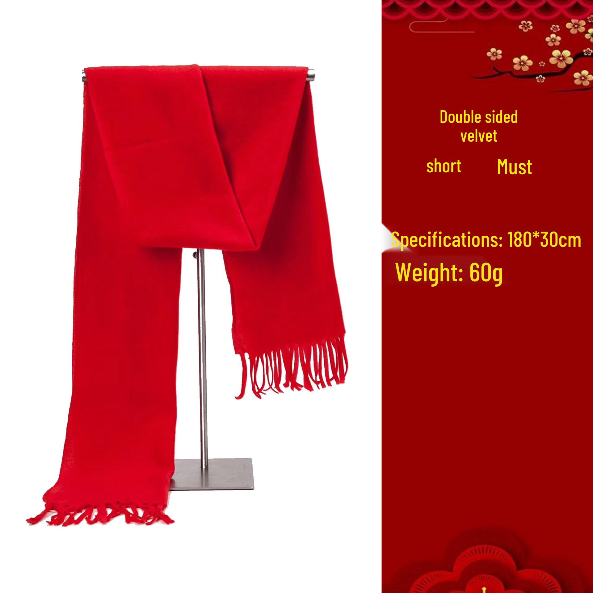 Custom Logo Embroidered Red Scarf for Annual Meetings  Class Reunions