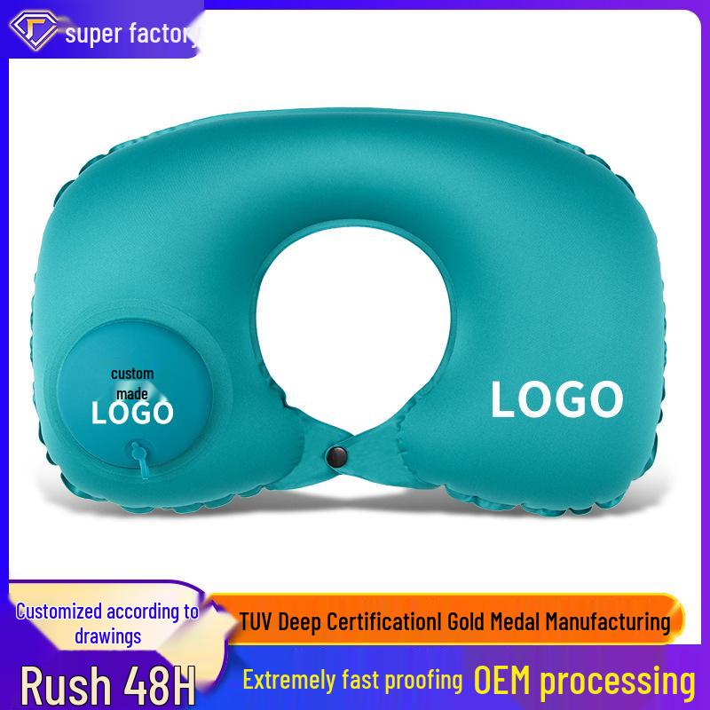 Custom Inflatable U-Shaped Travel Neck Pillow for Car & Airplane