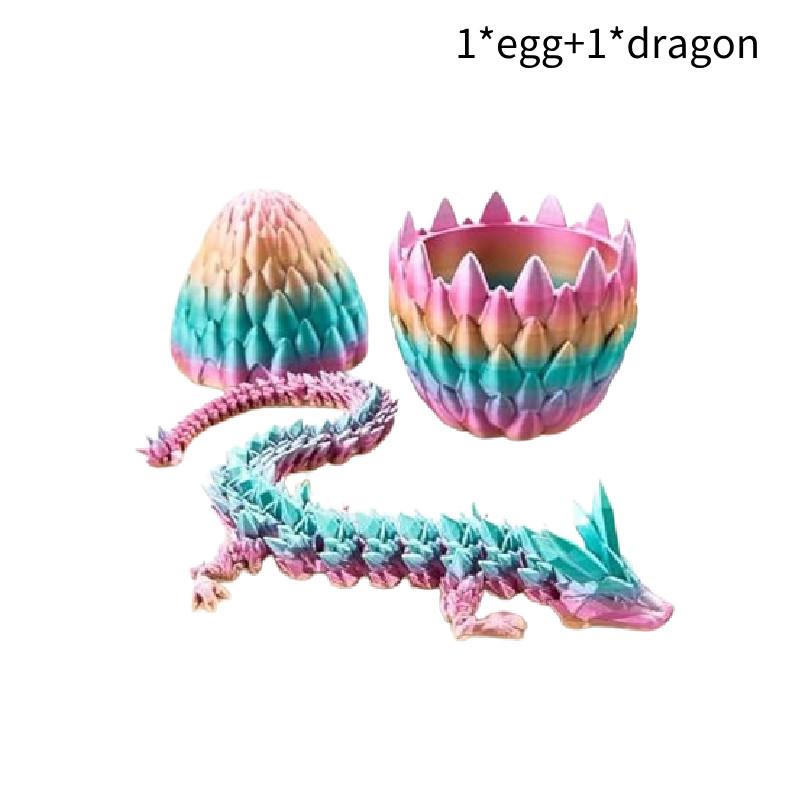 Interactive Gem Dragon 3d Printed Egg Set Lucky 13 Articulated Doll Toy Colorful