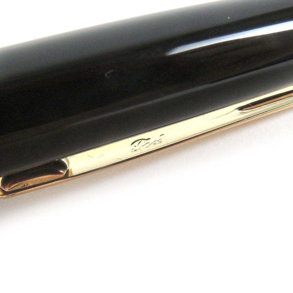 Excellent MONTBLANC Fountain Pen Meisterstck Pix Cap Type Black Gold 14K Mens Used