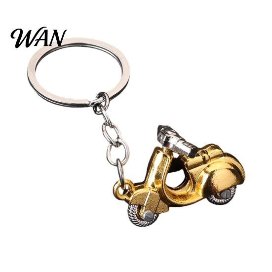 Durable Keychain Pendant Motorcycle Charm Zinc Alloy Key Chain with Retro Scooter Buckle Electric Donkey Design Holder