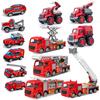 Feuerwehrfahrzeug Set Baustadt Rettung Feuerleiterwagen Tankwagen Wasserwerfer Fahrzeug Legierung+Kunststoff Spielzeug Für Kinder