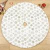 Nordic Simple White Long Pile Christmas Tree Skirt and Decor Set