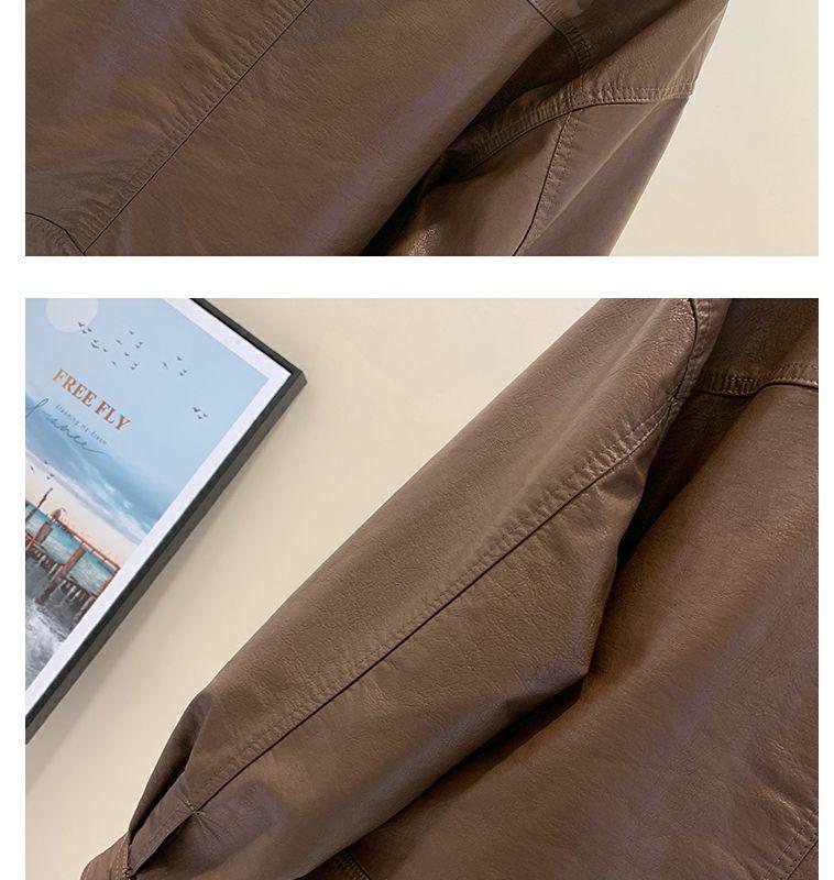 Damen Modische Retro Biker Lederjacke - 2025 Herbstkollektion, Vielseitiges Kurzes PU-Design