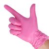 100pcs Nitrile Glove Disposable Powder Free Food Grade PVC Rubber Nitrile Cleaning Glove Pink M