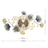 Elegant Ginkgo Leaf Chinese Style Silent Wall Clock for Living and Dining Rooms