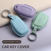 PU Leather Car Key Case Cover Holder Keychain Protective Shell for Hyundai Creta Ix35 Ix45 I10 I30 I40 Remote Key