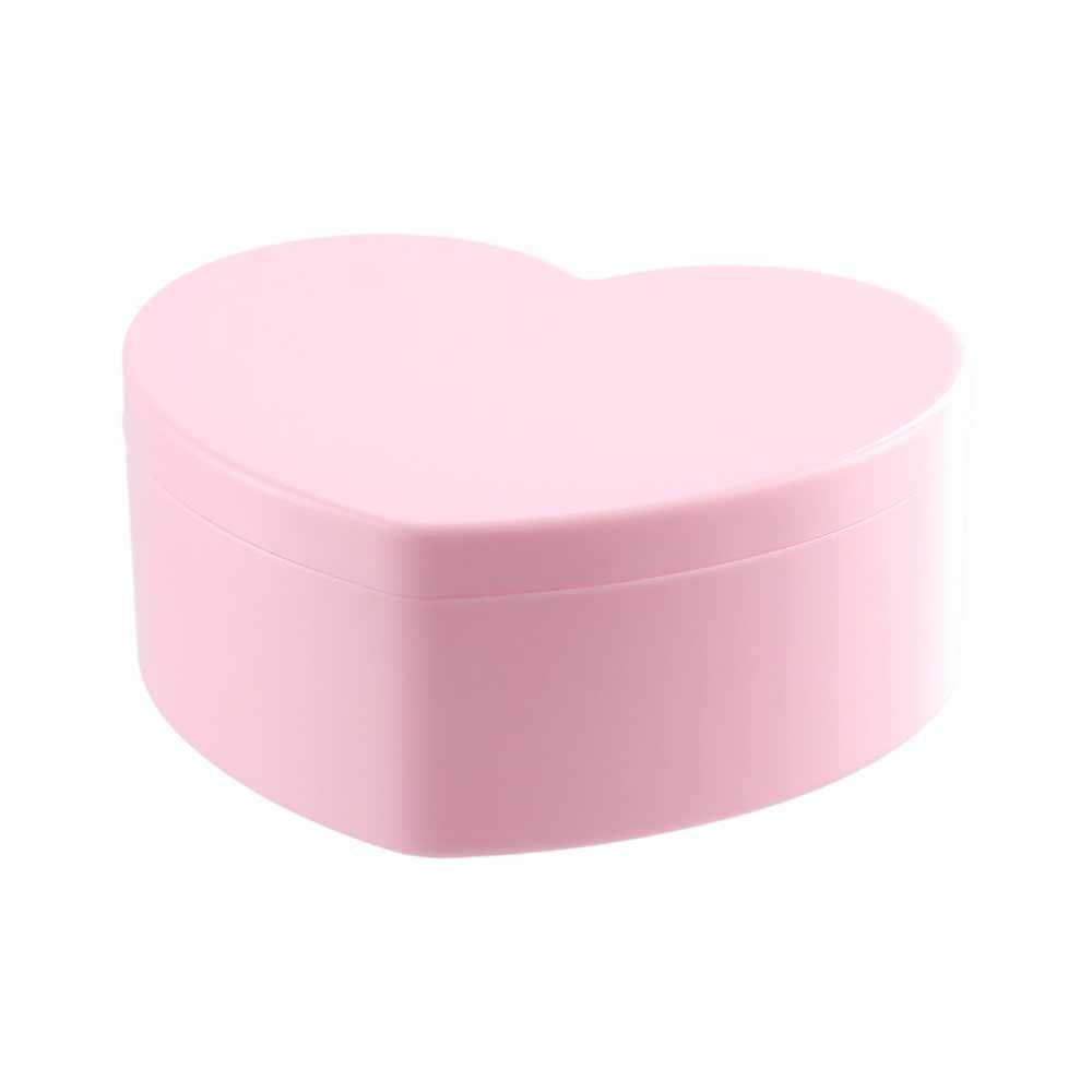 Heart-shaped Jewelry  Box Sundries Container Girls Makeup Storage Box Desktop Cosmetic Organizer