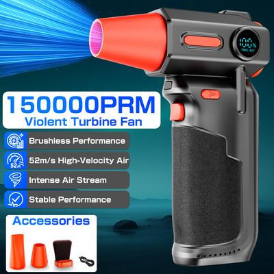 Turbo Jet Fan Rechargeable Handheld Powerful Air Blower 150000RPM Brushless Motor Electric Air Duster Cleaning Blower Tool