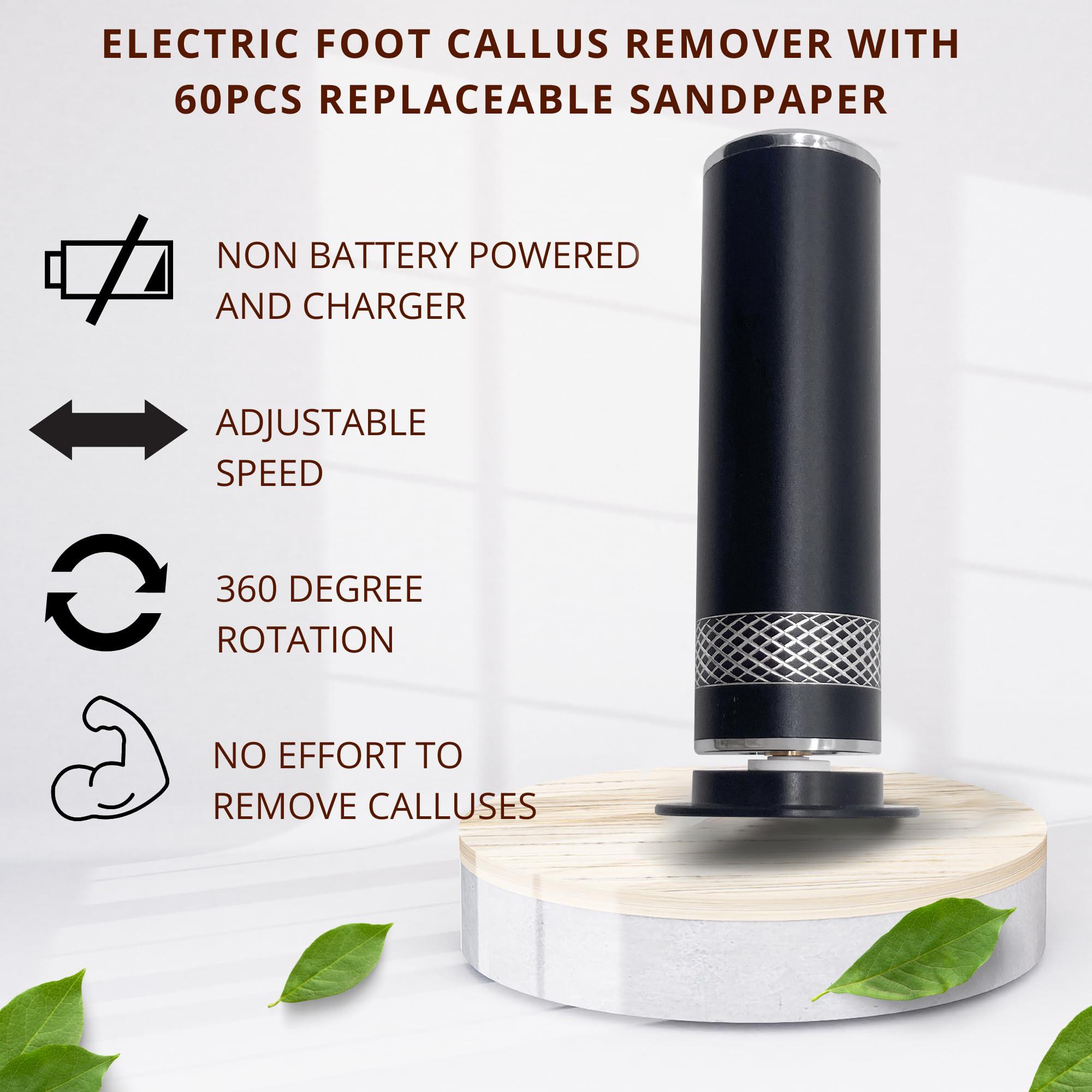 

Electric Callus Remover with Speed Controller and 60pcs Replacement Sandpaper Disk for Men Women Dead Dry Crack Skin Calluses US чёрный