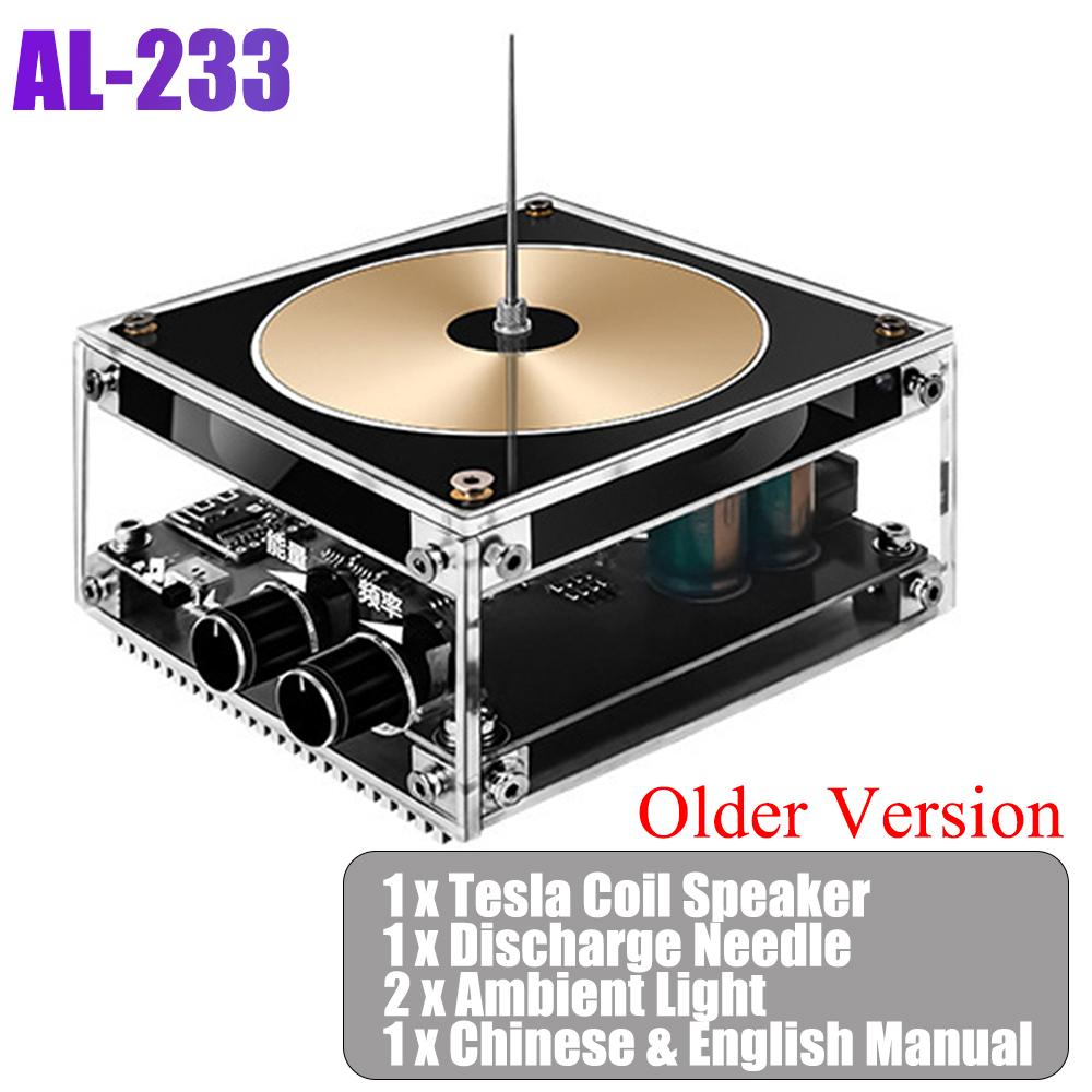 Music Tesla Coil High-Frequency Arc Generator Bluetooth Tesla Coil AC110-240V Musical Tesla Coil Children Educational Toys Gift AL 233
