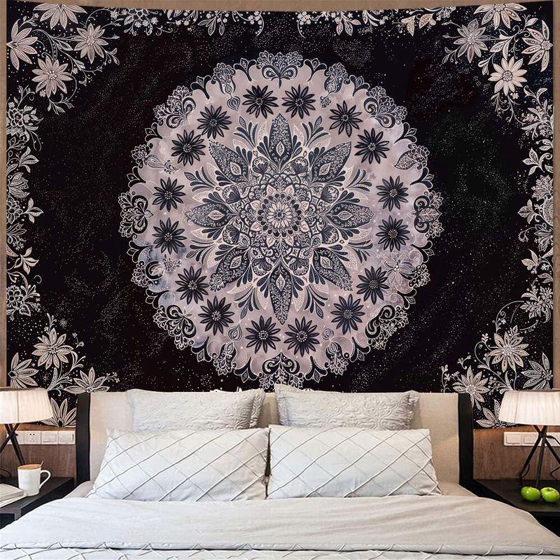 Polyester Boho Mandala Butterfly Floral Tapestry, Cottagecore Aesthetic Wall Hanging, Bedroom Dorm Home Decor, Gift