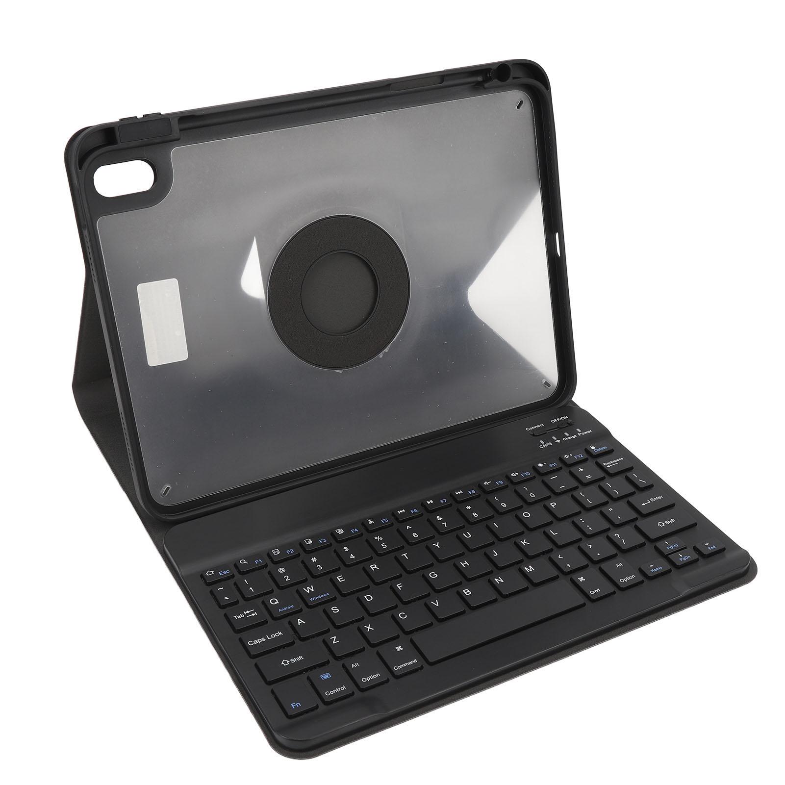 

Чехол для планшета 10,9 дюйма со встроенным держателем для карандашей и съемной клавиатурой Bluetooth, защитный чехол для планшета чёрный