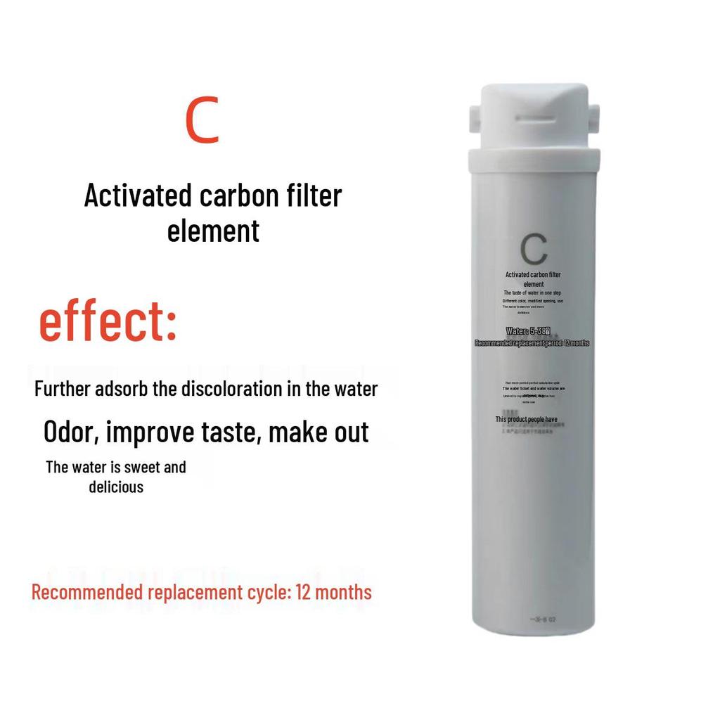 Integrierter Wasserwegreiniger: 301 Filterkartusche, PPC-Verbundwerkstoff, RO-Membran und C-Aktivkohlefilter.