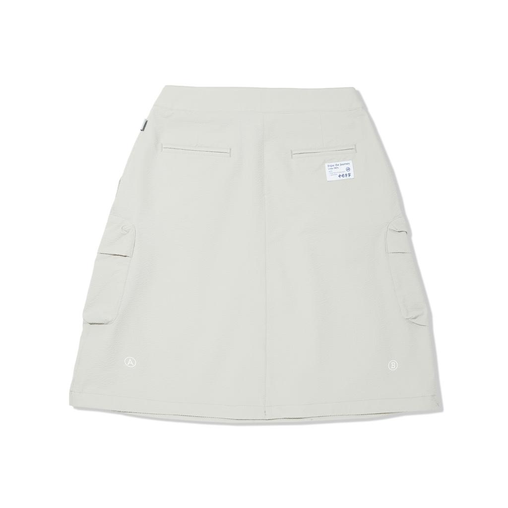 Li Ning ANB Collaboration Solid Color Mid Waist Versatile Breathable Casual Skirt Women Skirts Silver-Fox-Gray ASKV260-4