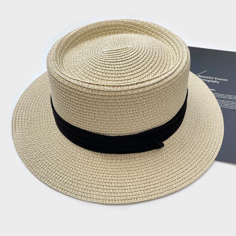 Seaside Beach Hat Lace Straw Hat Children Summer Visor Breathable Sunscreen Bucket Hat Vacation Style Straw Hat