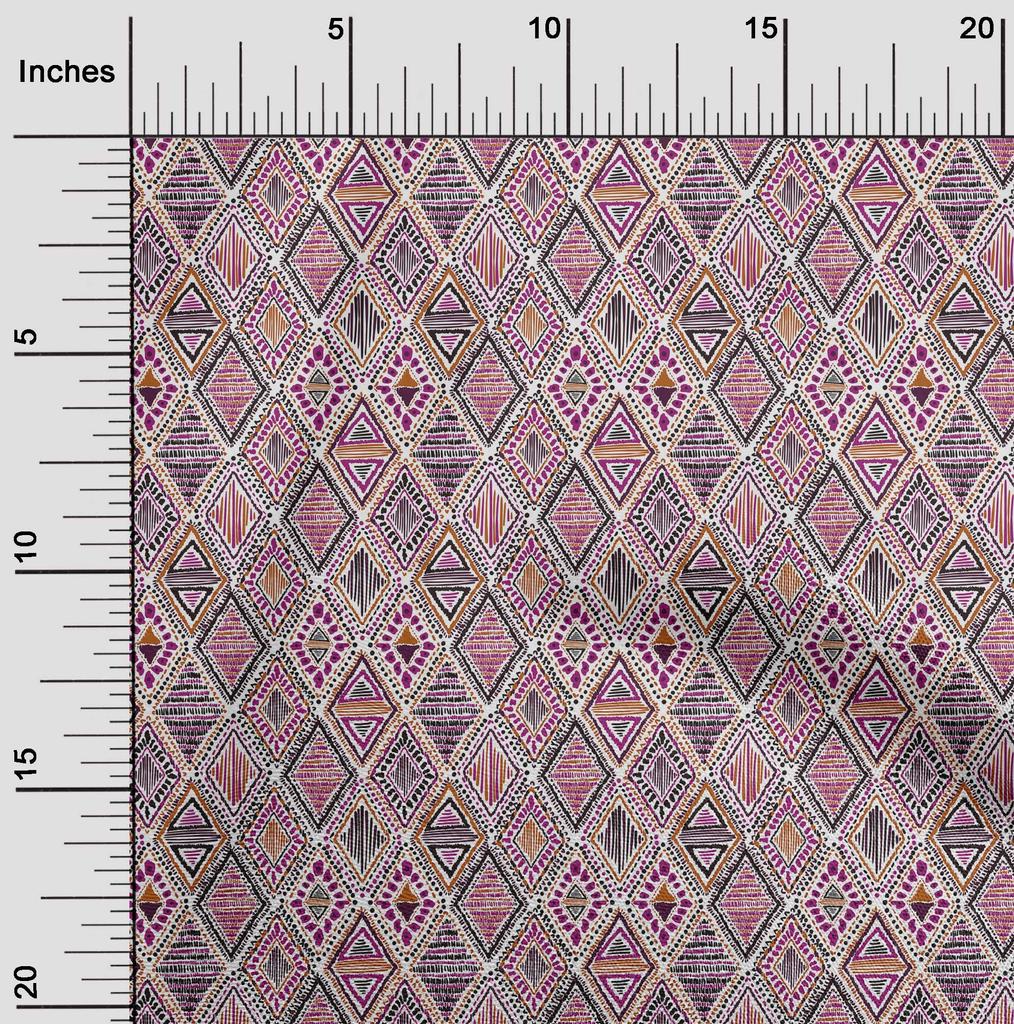 oneOone Cotton Flex Green Fabric Tribal Quilting Supplies Print Sewing Fabric by The Yard 40 Inch