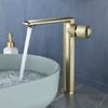 Brushed Gold Bathroom Faucet Grey Brass Bathroom Basin Faucet Cold And Hot Water Mixer Sink Tap Deck Mount Brushed Rose Gold Tap