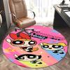 Powerpuff Girls Chair Mat - Round Carpet for Home Decor, Office Use, Living Room