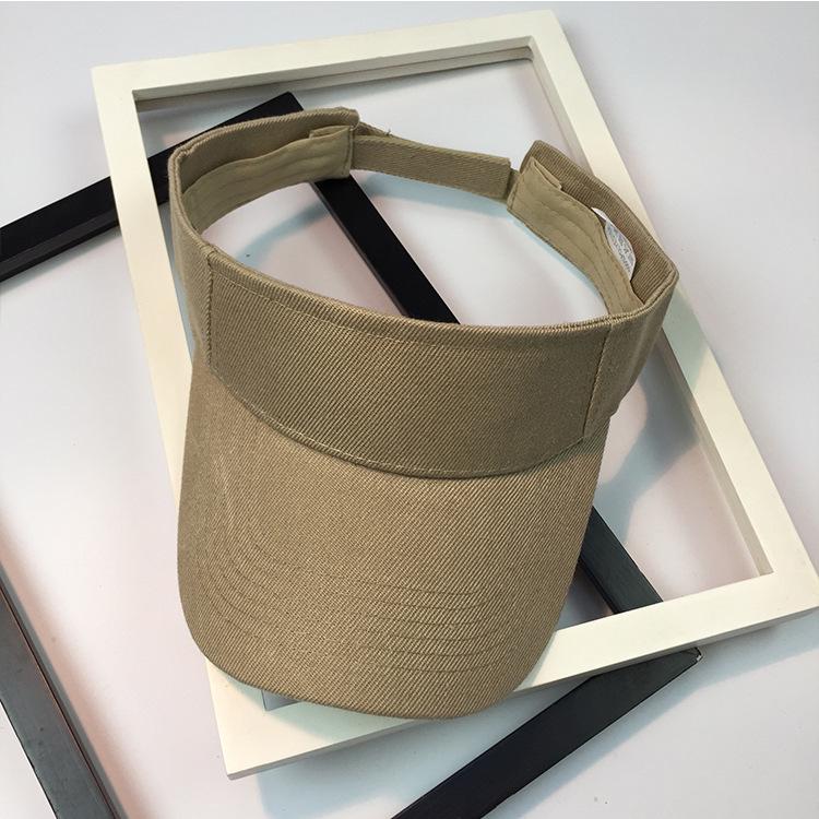 Korean Women's Quick-Dry Sports Visor: Solid Color, Sun Protection for Summer