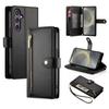 DF-011 For Samsung Galaxy S24 Case PU Leather Crossbody Phone Cover with Zipper Pocket
