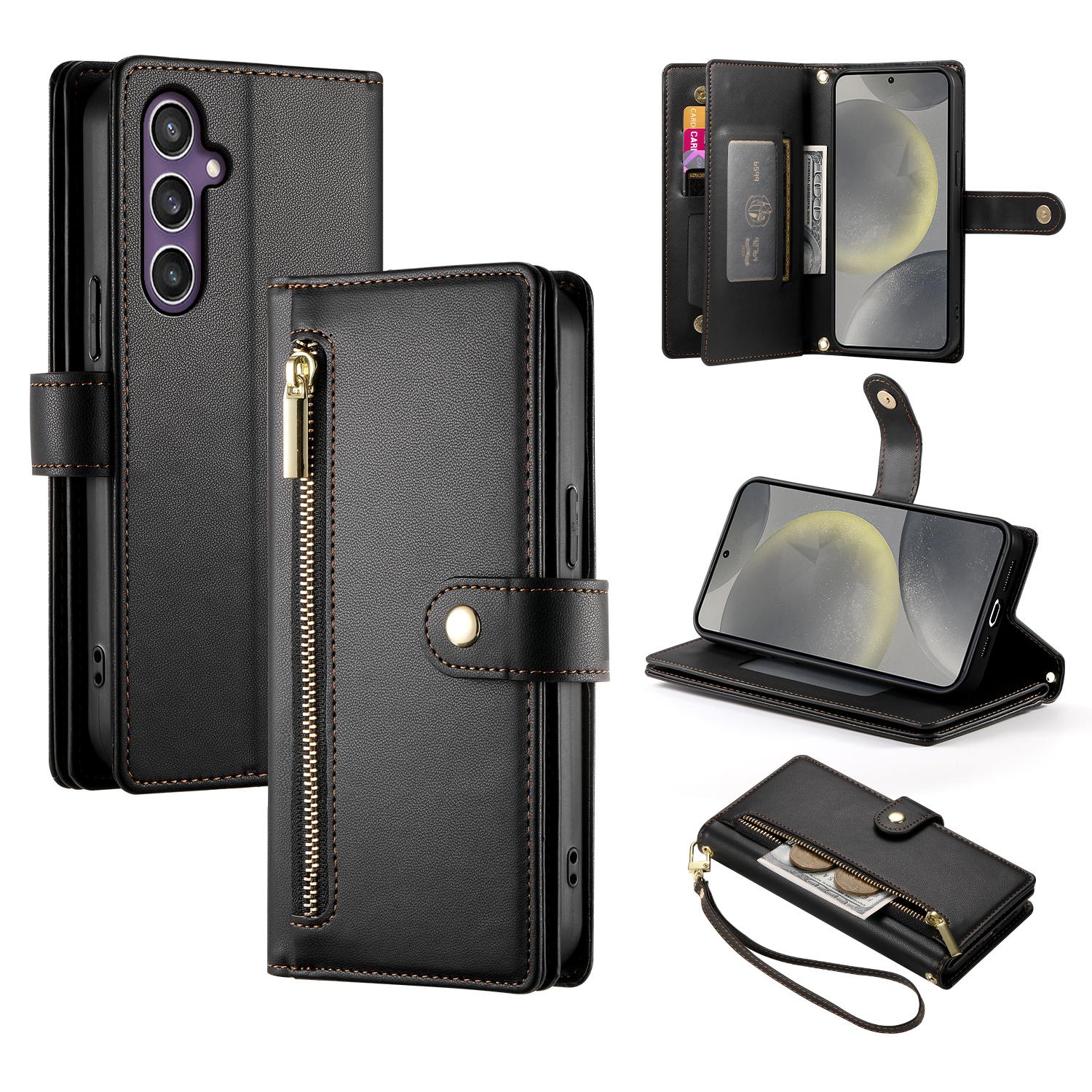 

DF-011 Для Samsung Galaxy S24 Чохол зі шкіри PU з кишенею на блискавці, для носіння через плече A