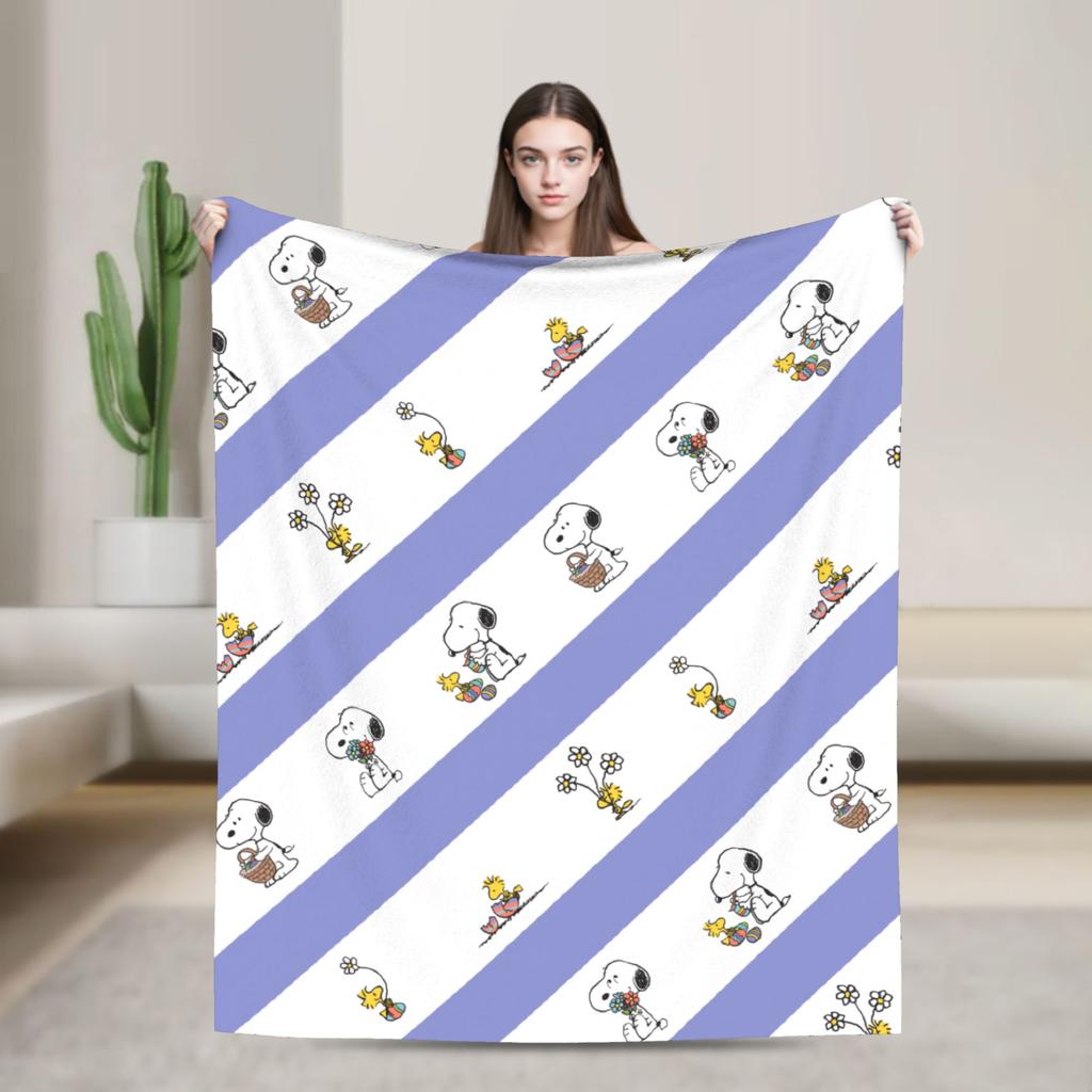 Snoopy Santa Merry Christmas Blankets Fleece Summer Multi-function Lightweight Thin Throw Blankets for Home Office Bedspread