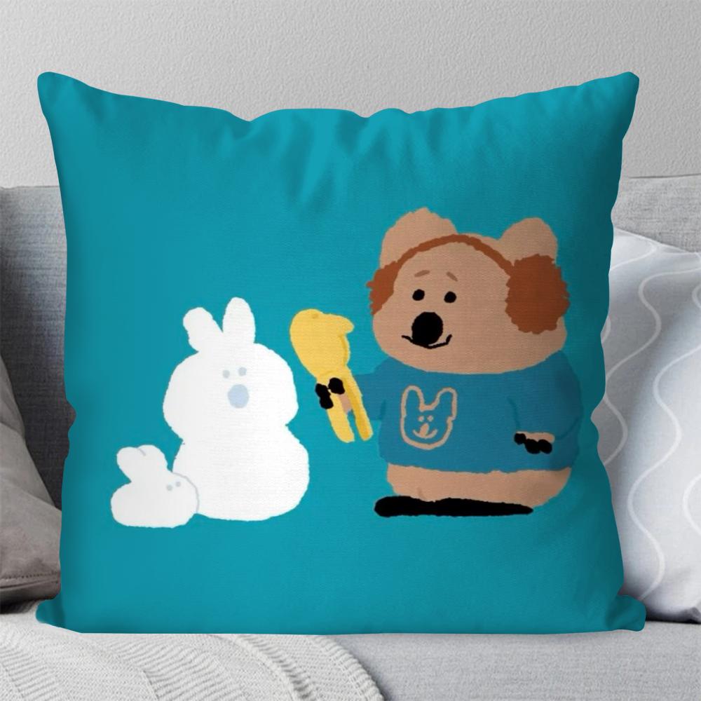 Cartoon Animation D-Dinotaeng Pillow Case Square Pillow Bedroom Sofa Leisure Comfort CushionCarLiving Room Home Decoration 40X40
