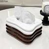 Creative Multi Layer Folding Tissue Box Coffee Table Desk Decoration Wrinkle Ceramic Tissue Box Bedside Table Paper Towel Case