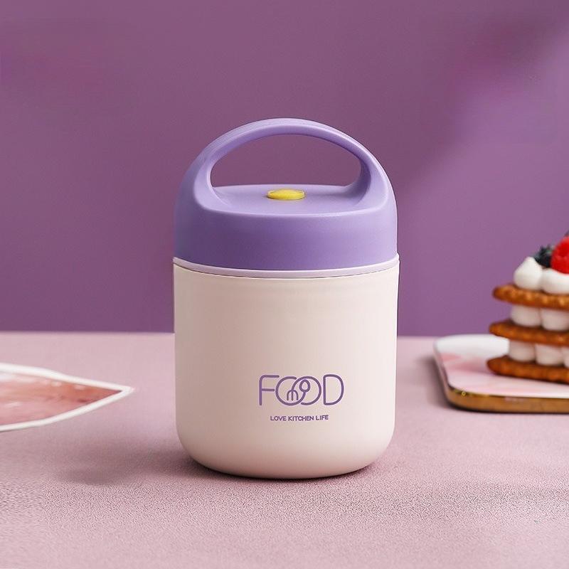 Portable Thermal Porridge Cup Insulation Lunch Box Bento Box With Insulation Bag Food Warmer Thermos Soup Cup For School Outdoor