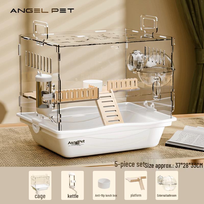 

Прозрачная акриловая вилла для хомяка: Полный набор для золотистых хомяков