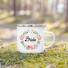 Bride Team Flower Print Enamel Mug Bachelorette Party Wine Juice Cup Bridesmaid Gift Coffee Cups Bridal Wedding Shower Gifts