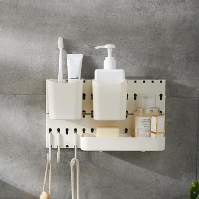 Kunststoff Lochplattensystem Regal DIY Hängeregal Haushalt Lochplattenzubehör Für Küche Badezimmer Lochfreier Wandorganisator