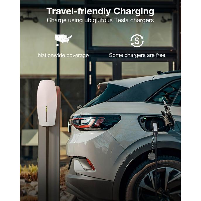 Tesla to J1772 Charging Adapter [Fit for All J1772 EVs] Max 60A 250V, Adaptive Charging Power - Compatible with Tesla Gen 1 2 3