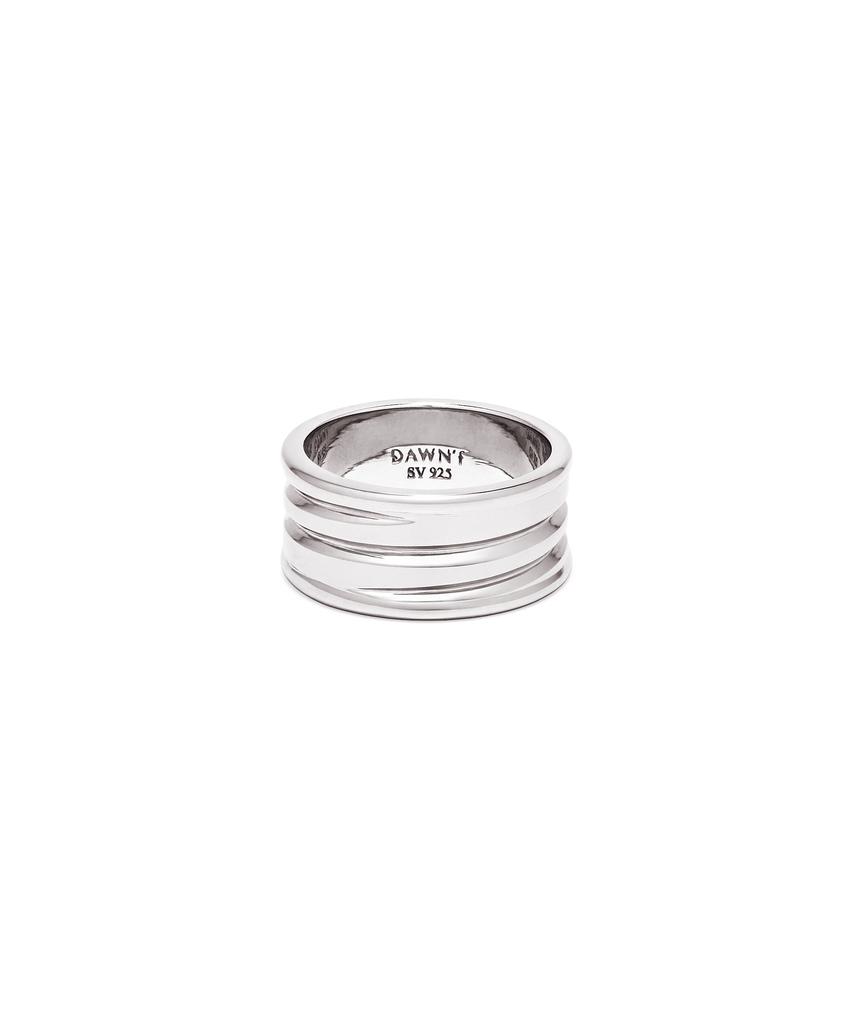 Dawnf 04H01M Polished Silver Ring