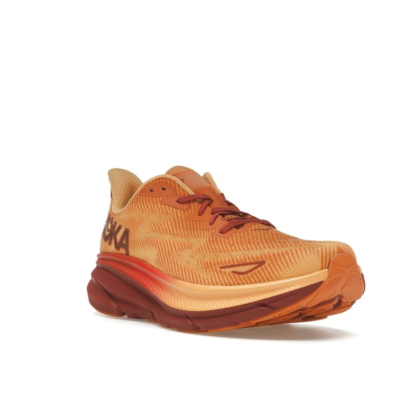 HOKA Clifton 9 Amber Haze Sherbet Men Sneakers Orange 1127895-AHSH