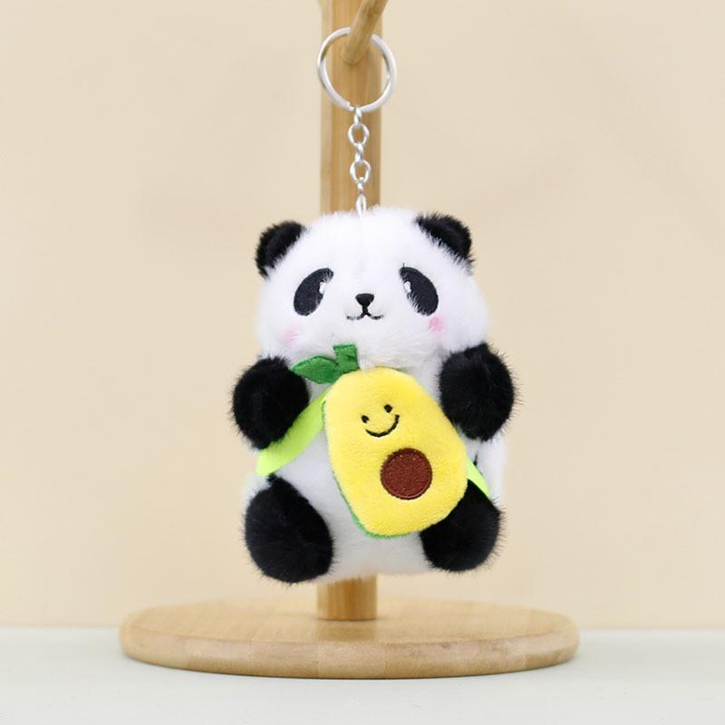 Charming Avocado Panda Plush Keychain Soft Plush Toy Bag Pendant 13cm AvocadoPanda